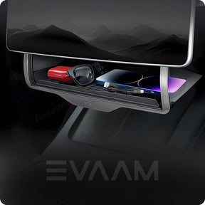 EVAAM® Hidden Foldable Under Screen Storage for Tesla Model Y & Model 3