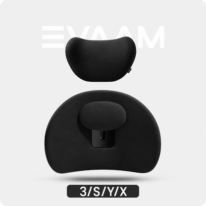 EVAAM® Neck Support Pillow And Height Adjustable Lumbar Pillow Set for Tesla Accessories - EVAAM