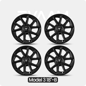EVAAM® Wheel Covers Hubcap for Tesla Model 3 2017-2023 (4pcs)-Style B/C - EVAAM