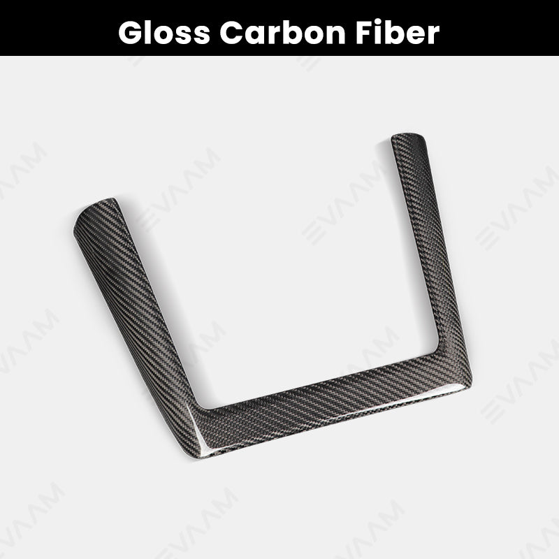 2024 Model 3 Highland EVAAM® Real Carbon Fiber Center Console Charging Frame Cover - EVAAM
