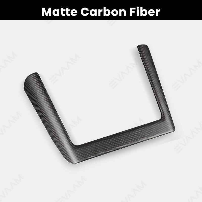 2024 Model 3 Highland EVAAM® Real Carbon Fiber Center Console Charging Frame Cover - EVAAM