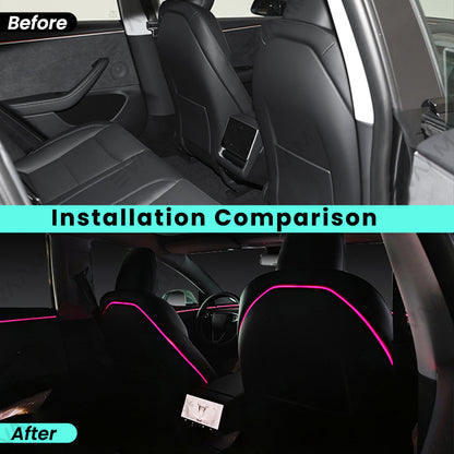 2024 Model 3 Highland EVAAM® Seat Back Ambient Lighting for Tesla - EVAAM
