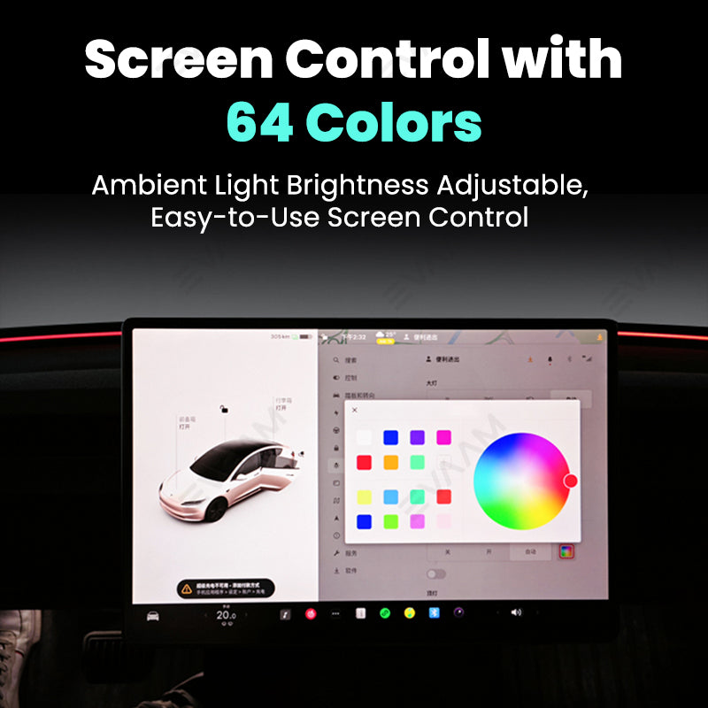 2024 Model 3 Highland EVAAM® Seat Back Ambient Lighting for Tesla - EVAAM