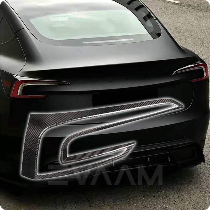2024 Model 3 Highland EVAAM® Real Carbon Fiber Tesla Tail Light Frame (2PCS) - EVAAM