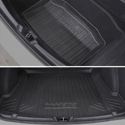 2024 Model 3 Highland EVAAM® Frunk and Trunk All-weather Cargo Floor Mat (3PCS) - EVAAM