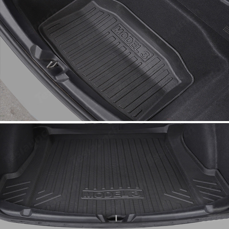 2024 Model 3 Highland EVAAM® Frunk and Trunk All-weather Cargo Floor Mat (3PCS) - EVAAM
