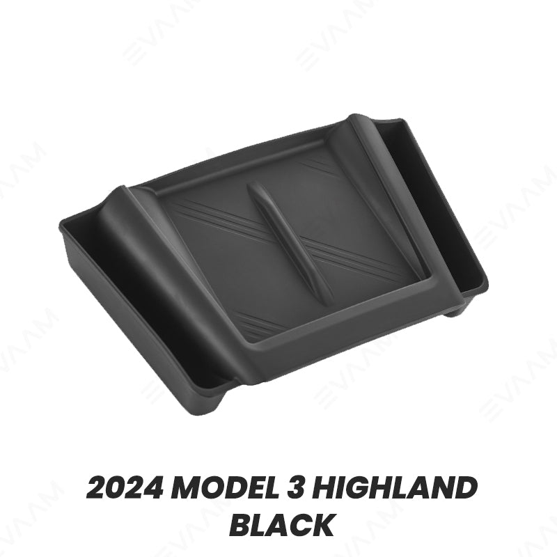 EVAAM® Wireless Charger Mat Protector with Storage Box for Tesla Model 3/S/X - EVAAM