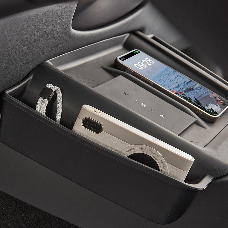 EVAAM® Wireless Charger Mat Protector with Storage Box for Tesla Model 3/S/X - EVAAM