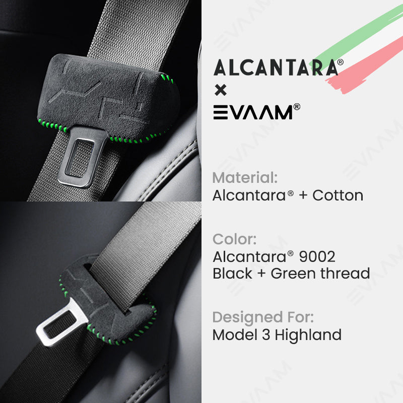 Alcantara 2024 Model 3 Highland Seat Belt Buckle Cover-EVAAM® - EVAAM