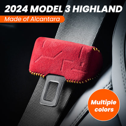 Alcantara 2024 Model 3 Highland Seat Belt Buckle Cover-EVAAM® - EVAAM