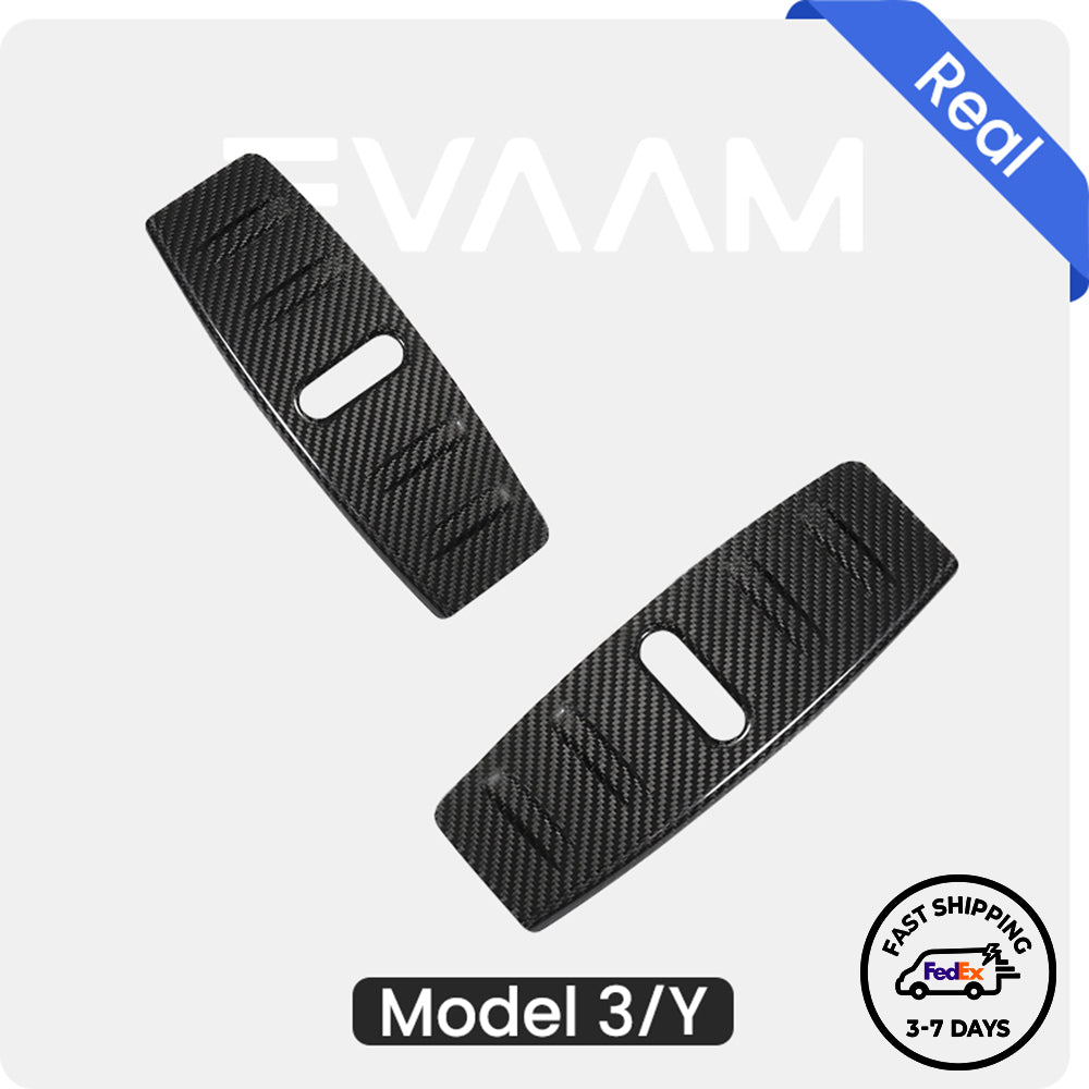 EVAAM® Glänzender Einstiegsleistenschutz aus echtem Carbon für Modell 3 (2017–2023).