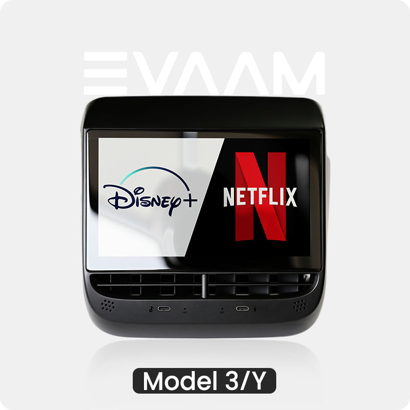 EVAAM® 7-Inch Rear Entertainment System Screen for Tesla Model 3/Y - EVAAM