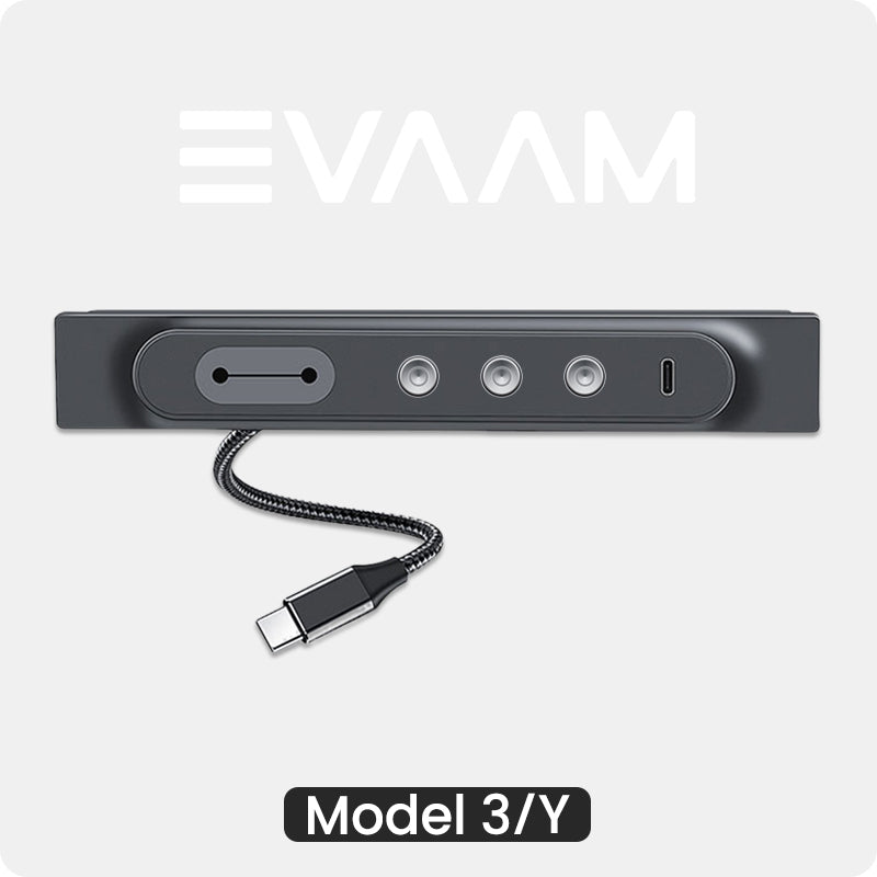 EVAAM® Smart Physical Buttons with USB Hub for Tesla Model 3/Y (2021-2023) - EVAAM