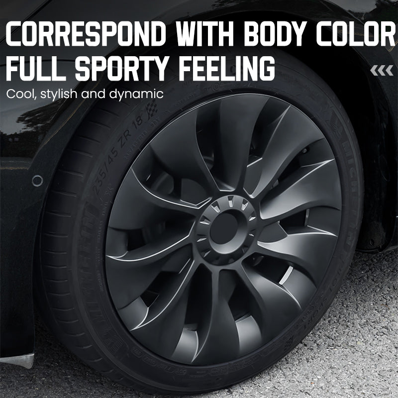 EVAAM® Wheel Covers Hubcap for Tesla Model 3 2017-2023 (4pcs)-Style A - EVAAM