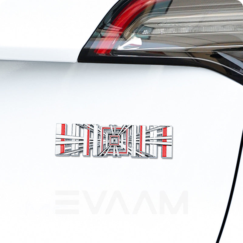 EVAAM® Plaid Emblem for Tesla Accessories