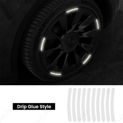 EVAAM® Wheel Hub Reflective Sticker for Tesla Model 3/Y/S/X (20 PCS) - EVAAM