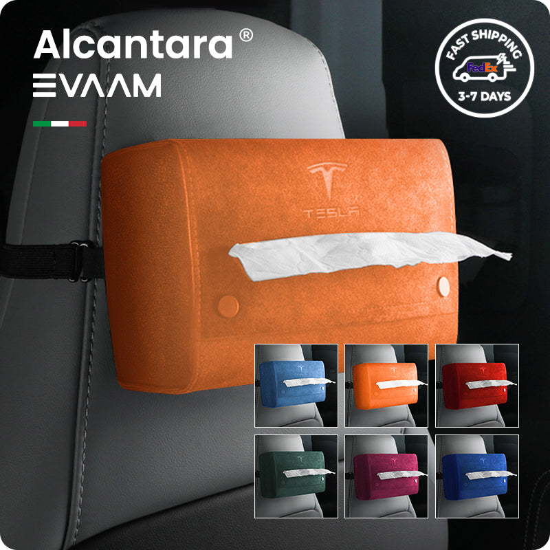 Alcantara Tissue Box for Tesla Model 3/Y-EVAAM®