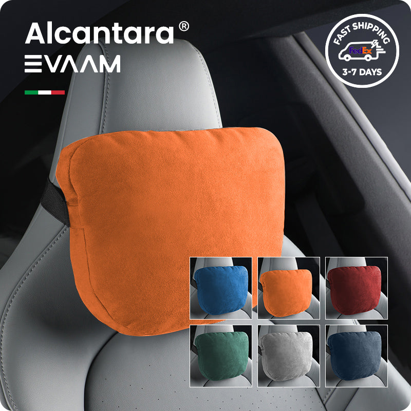 Alcantara Double-sided Neck Support Pillow for Tesla Model 3/Y/S/X -EVAAM®
