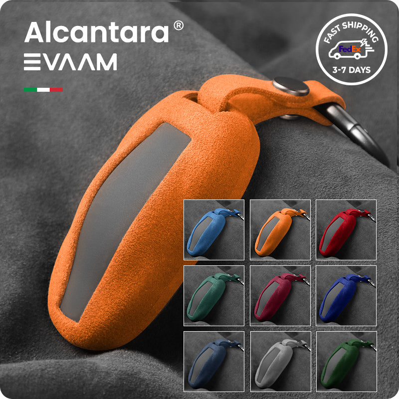 Alcantara Tesla Key Fob Cover For Model 3/Y/S/X (2012-2023)- EVAAM®