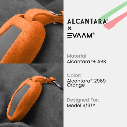 Alcantara Tesla Key Fob Cover For Model 3/Y/S/X (2012-2023)- EVAAM® - EVAAM