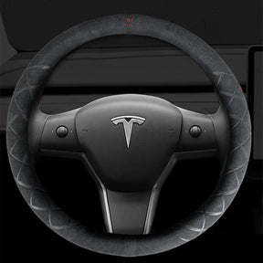 Alcantara Tesla Steering Wheel Caps Cover for Model 3/S/Y/X (2012-2023)-EVAAM® - EVAAM