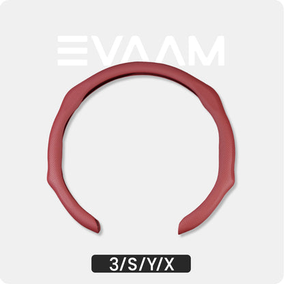 EVAAM® Tesla Leather Steering Wheel Cover for Model 3/S/X/Y (2012-2023) - EVAAM