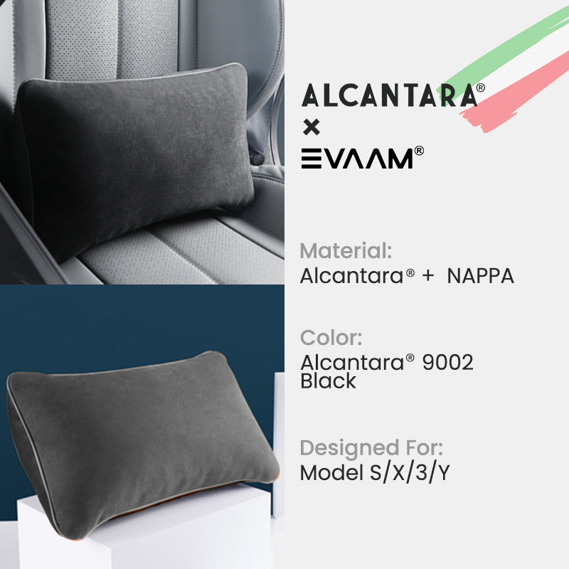 Alcantara Lumbar Support Pillow for Tesla Model 3/Y/S/X -EVAAM® - EVAAM