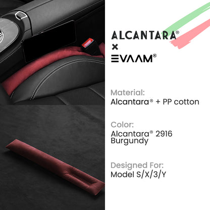Alcantara Tesla Seat Gap Filler for Model 3/Y/S/X -EVAAM ® - EVAAM
