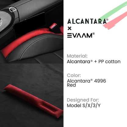 Alcantara Tesla Seat Gap Filler for Model 3/Y/S/X -EVAAM ® - EVAAM