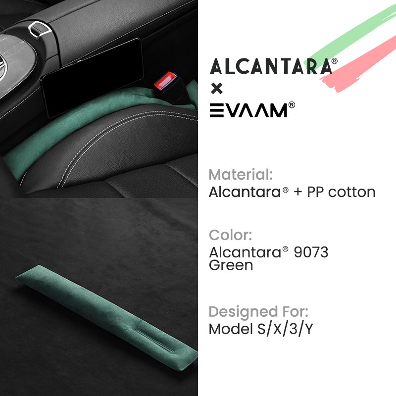 Alcantara Tesla Seat Gap Filler for Model 3/Y/S/X -EVAAM ® - EVAAM
