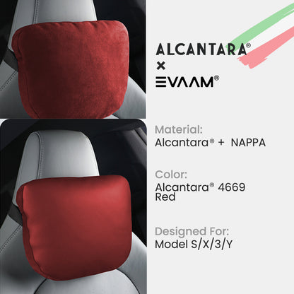 Alcantara Double-sided Neck Support Pillow for Tesla Model 3/Y/S/X -EVAAM® - EVAAM