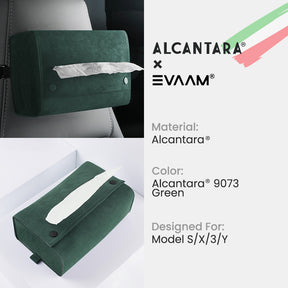 EVAAM® Alcantara Tissue Box for Tesla Model 3/Y