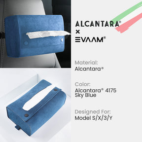 EVAAM® Alcantara Tissue Box for Tesla Model 3/Y