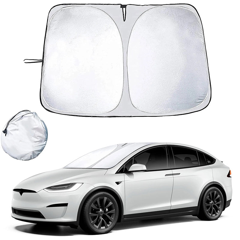 EVAAM® Foldable Windshield Glass Sun Shades for Tesla Model S/3/X/Y (2012-2023) - EVAAM