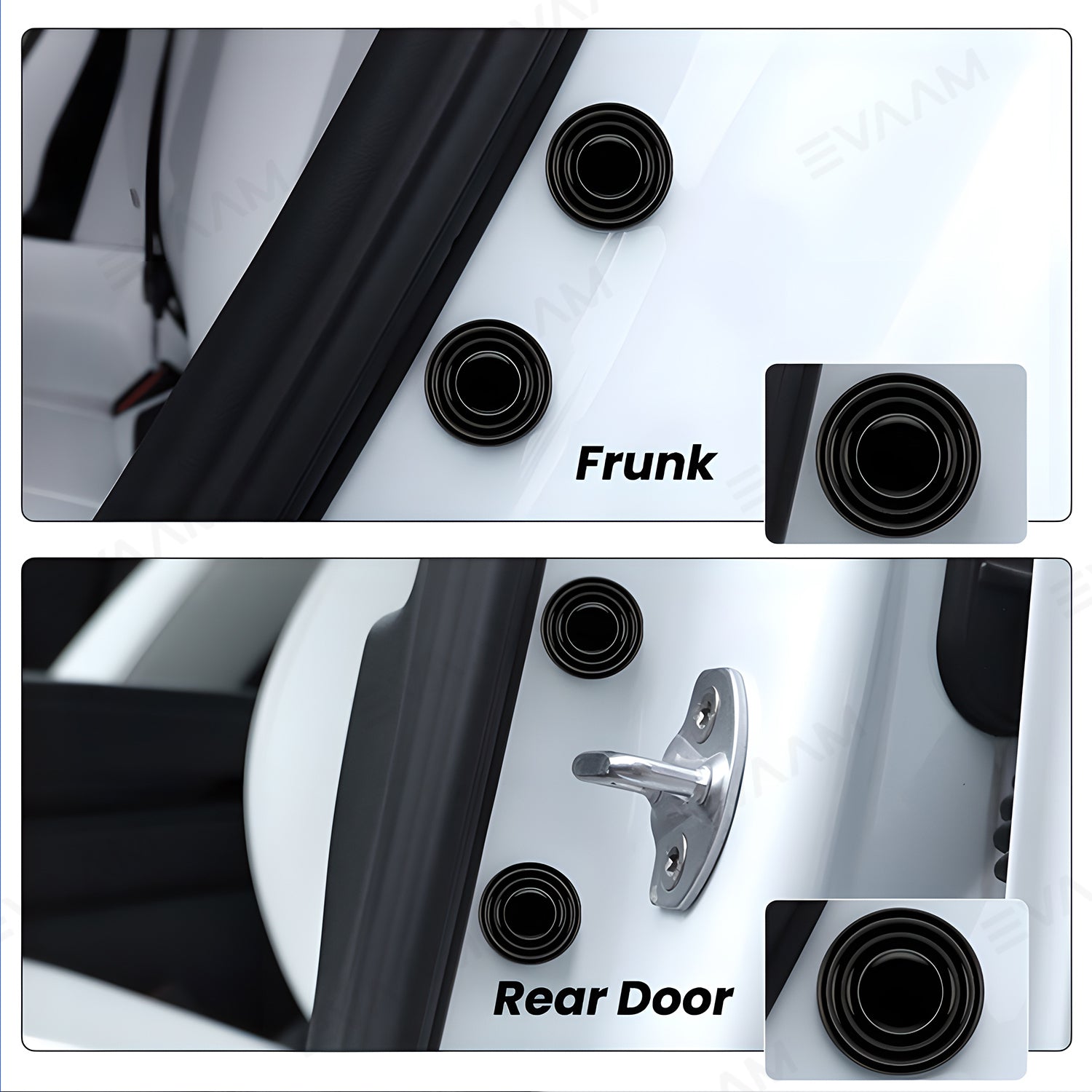 EVAAM® Car Door Shock Absorber Rubber Pad for Tesla Accessories