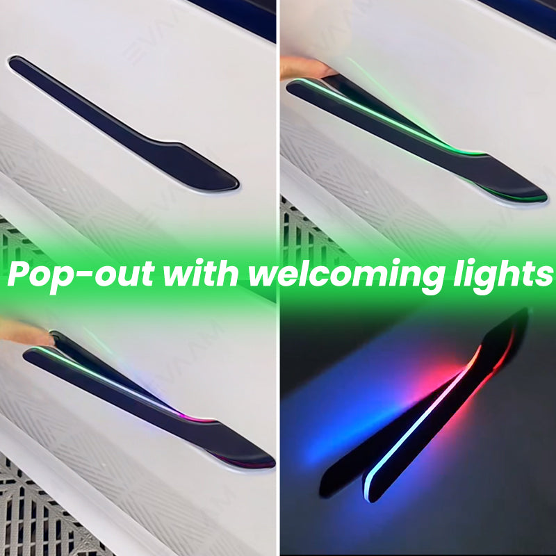 EVAAM® Auto Present Door Handle with RGB LED for Model 3/Y (4PCS) - EVAAM