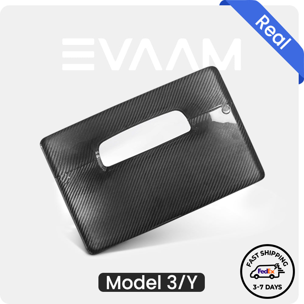 EVAAM® Gloss Real Carbon Fiber Center Screen Back Cover for Tesla Model 3/Y (2017-2023) - EVAAM