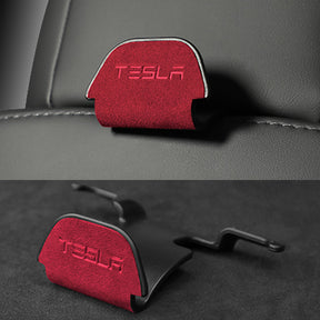 Alcantara Headrest Hanger Hooks for Tesla Model 3/Y (2017-2023)-EVAAM® - EVAAM