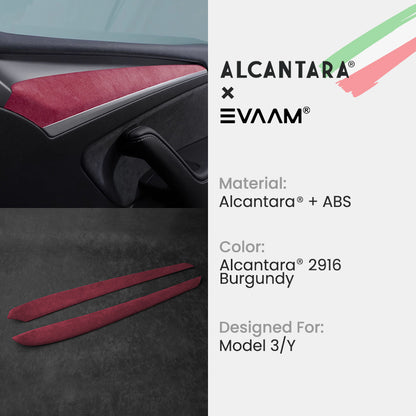 Alcantara Tesla Interior Door Panel Trim Covers for Model 3/Y (2021-2023)-EVAAM® - EVAAM