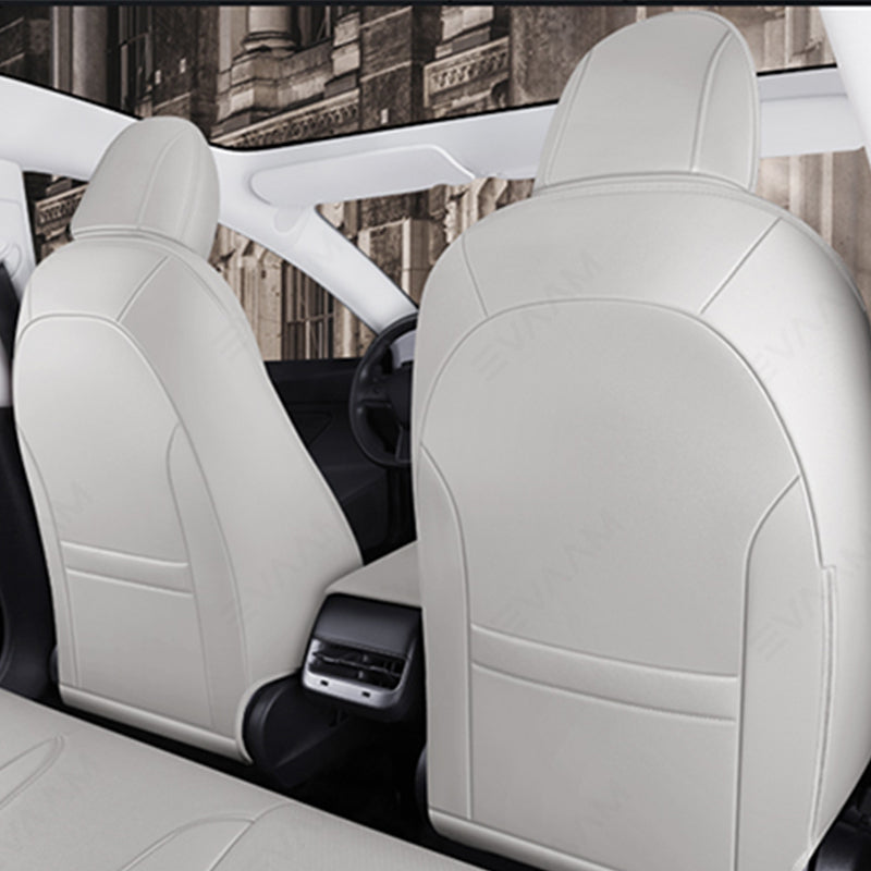 Leather Full Seat Covers for Tesla Model 3/Y/S/X(One-to-one Customization is Available)