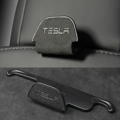 Alcantara Headrest Hanger Hooks for Tesla Model 3/Y (2017-2023)-EVAAM® - EVAAM