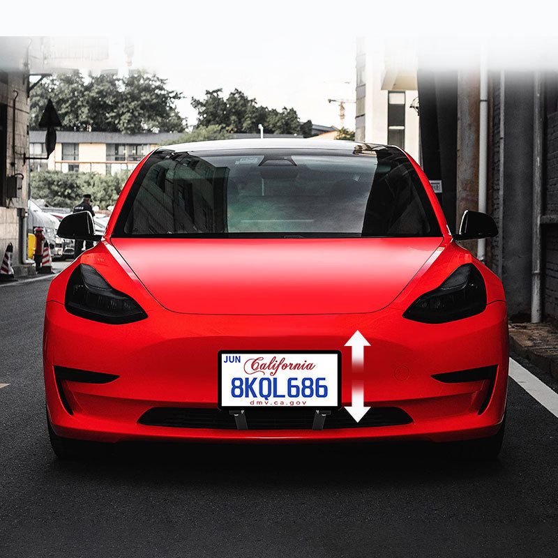 EVAAM® Tesla No Drill Height-adjustable Front License Plate Mount For Model 3/Y - EVAAM