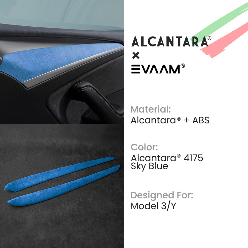 Alcantara Tesla Interior Door Panel Trim Covers for Model 3/Y (2021-2023)-EVAAM® - EVAAM