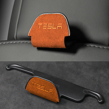 Alcantara Headrest Hanger Hooks for Tesla Model 3/Y (2017-2023)-EVAAM® - EVAAM