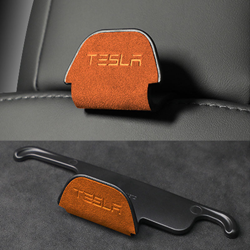 Alcantara Headrest Hanger Hooks for Tesla Model 3/Y (2017-2023)-EVAAM® - EVAAM
