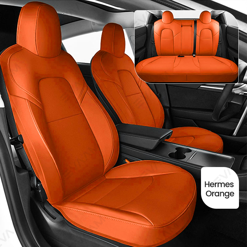EVAAM® Leather Full Seat Covers for Tesla Model 3/Y