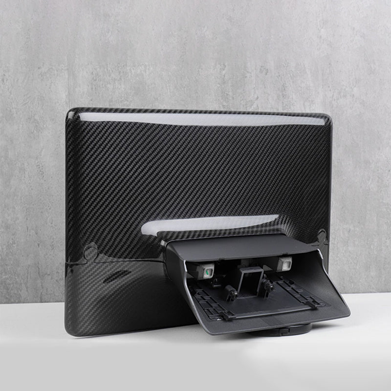 EVAAM® Gloss Real Carbon Fiber Center Screen Back Cover for Tesla Model 3/Y (2017-2023) - EVAAM