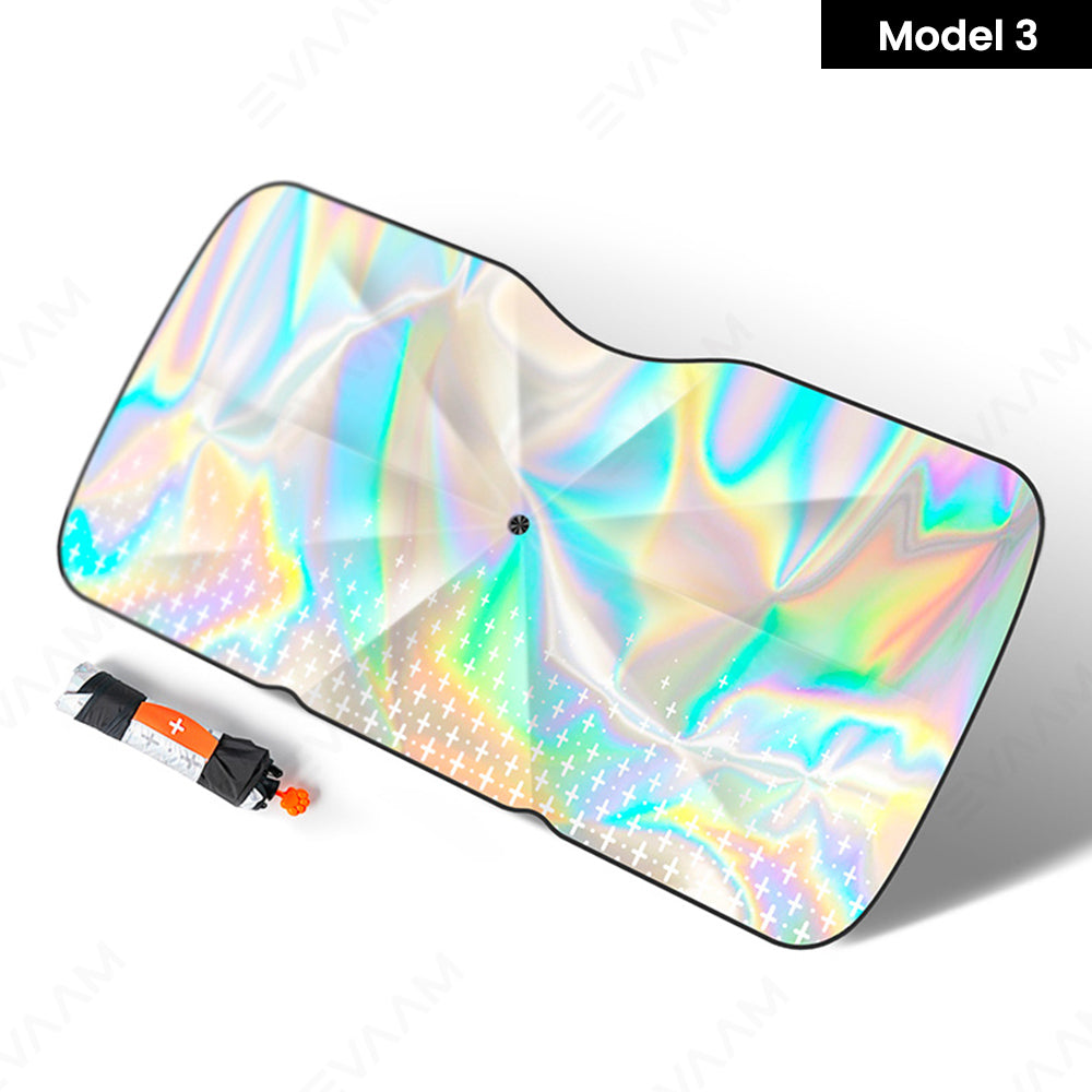 EVAAM® Tesla Laser Foldable Windshield Sunshade Umbrellas for Model3/Y (2012-2024) - EVAAM