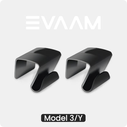 EVAAM® Interior Multiple Styles Hanger Hooks for Tesla Model 3/Y (2Pcs) - EVAAM