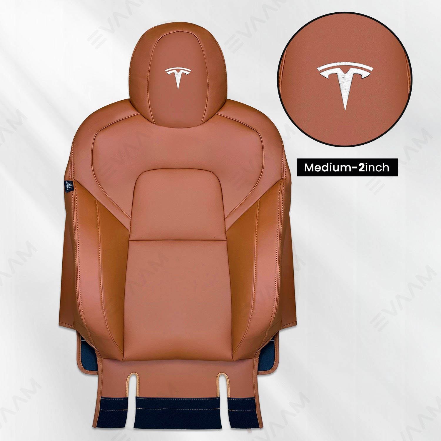 EVAAM® Embroidery Customized logo for Leather Full Seat Covers - EVAAM